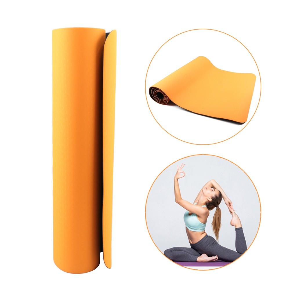 Original Yoga Matt 6 mm İki Tərəfli Rəngli Yoqa Plastes Matı